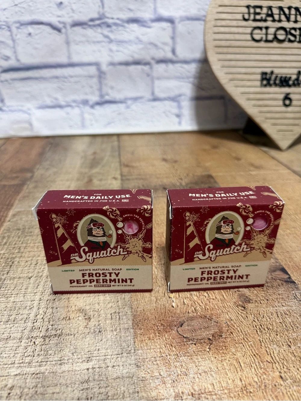 2x Dr. Squatch Frosty Peppermint Limited Edition Men’s Natural Soap Bars - New